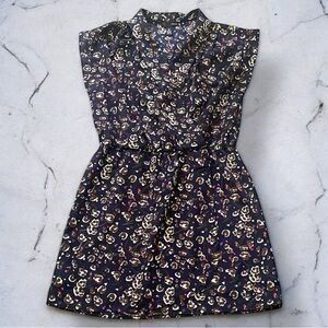 Aqua Abstract Patterned Dress